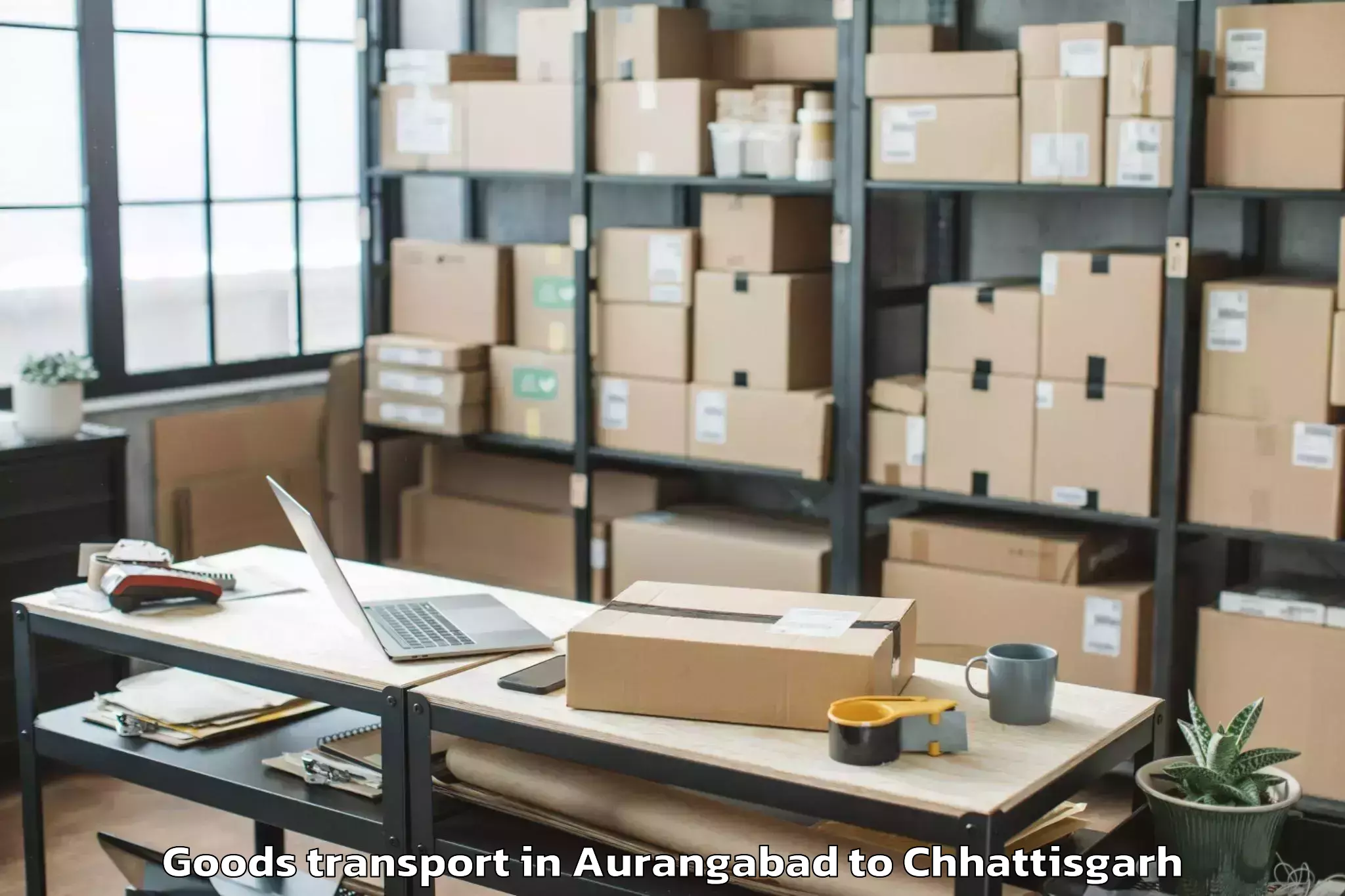 Leading Aurangabad to Jashpur Nagar Goods Transport Provider